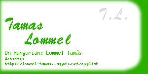 tamas lommel business card